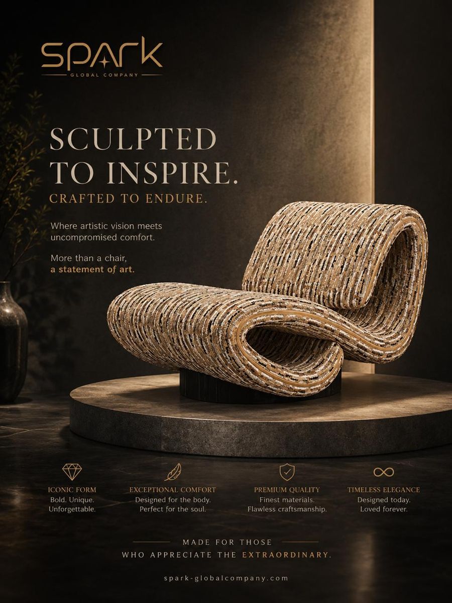 Sculpted Rattan Chair