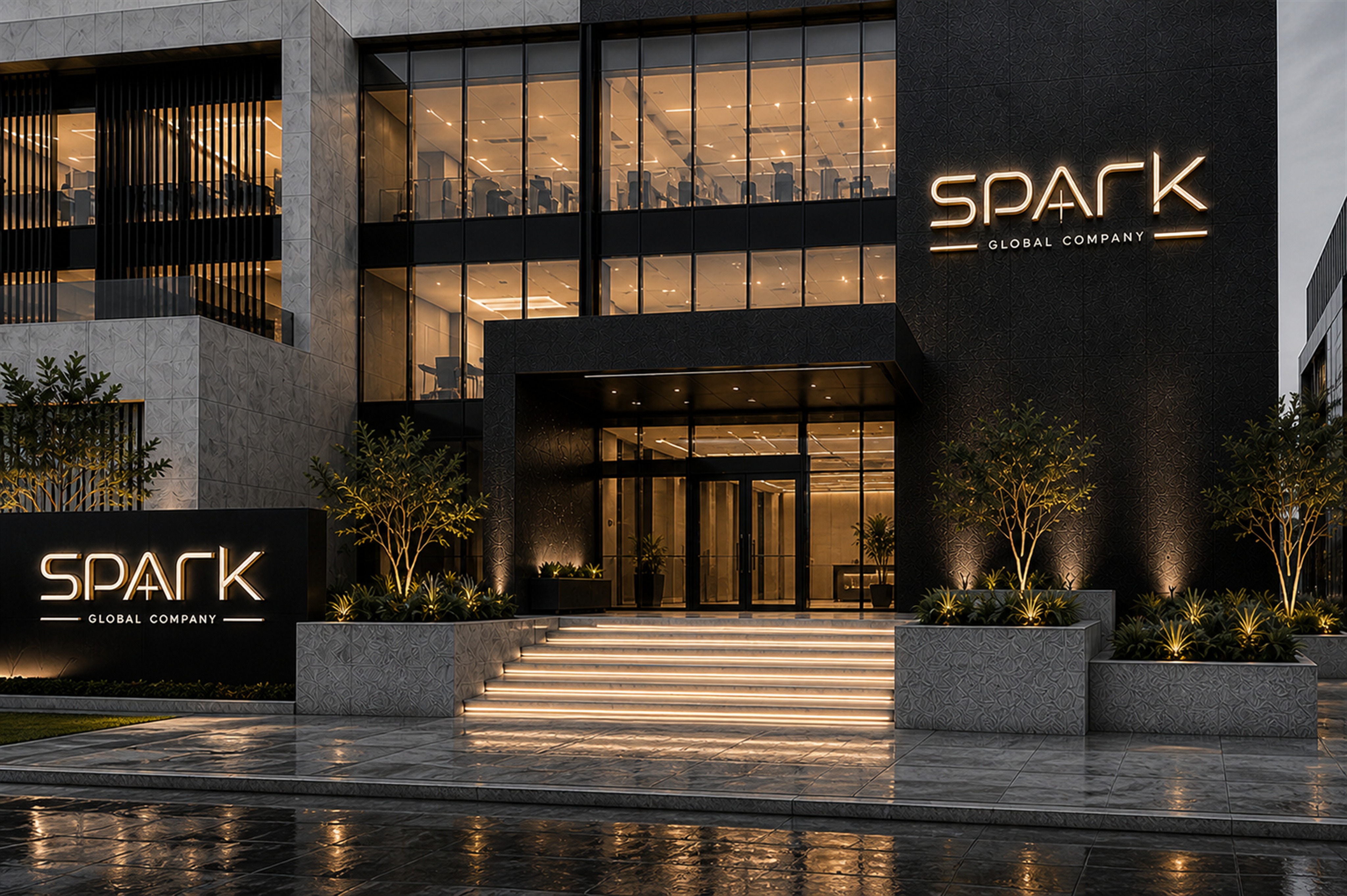 Approaching the Spark Global entrance